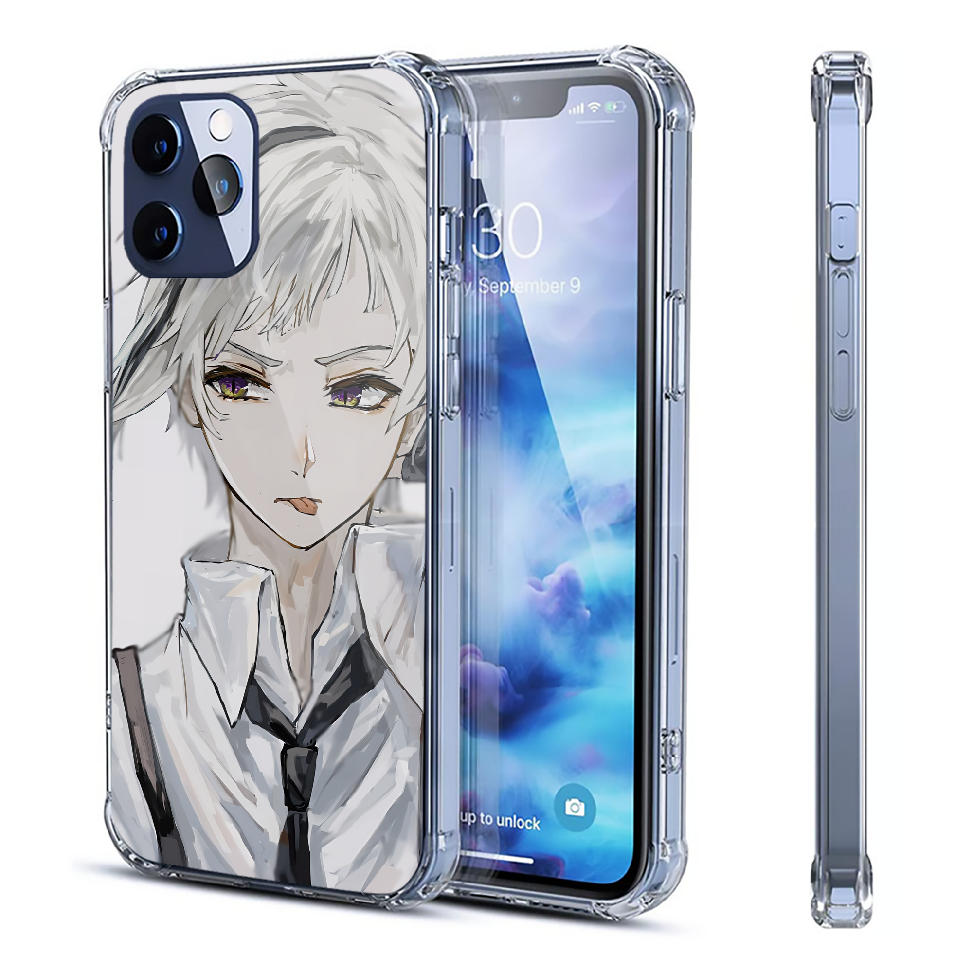 （画像用） 文豪ストレイドッグス Bungo Stray Dogs 【iPhone 12シリーズ対応】透明スマホケース（クリアソフトケース）